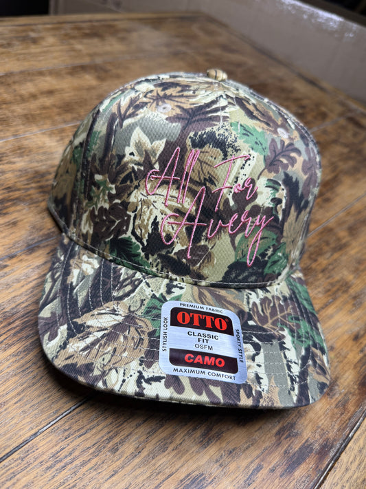 All For Avery Pink Camo Hat